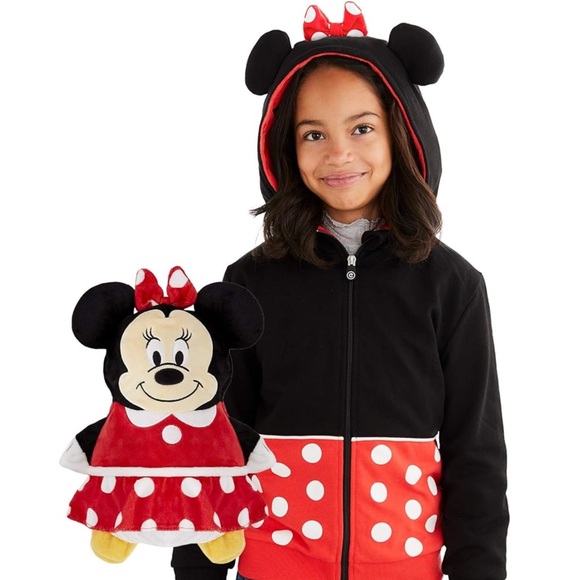 Disney Cubcoats Minnie Mouse 2 in 1 Transforming Hoodie and Soft Plushie - Picture 2 of 14